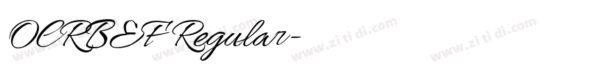 OCRBEF Regular字体转换 OCRBEF Regular字体转换